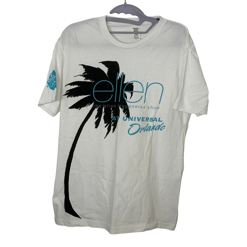 Ellen DeGeneres Show Universal Orlando Resort White Graphic T-Shirt Medium